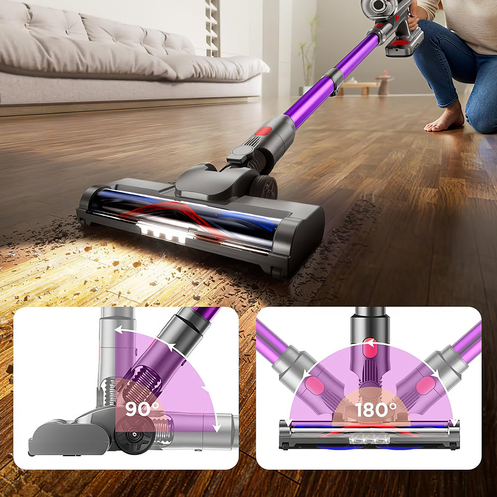 Cordless Stick Vacuum Cleaner Lightweight 550W HEPA Filtration